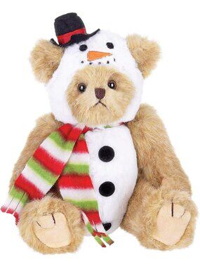 Adorable 10" Snowman Plush Stuffed Animal - Perfect Christmas Teddy Bear Gift